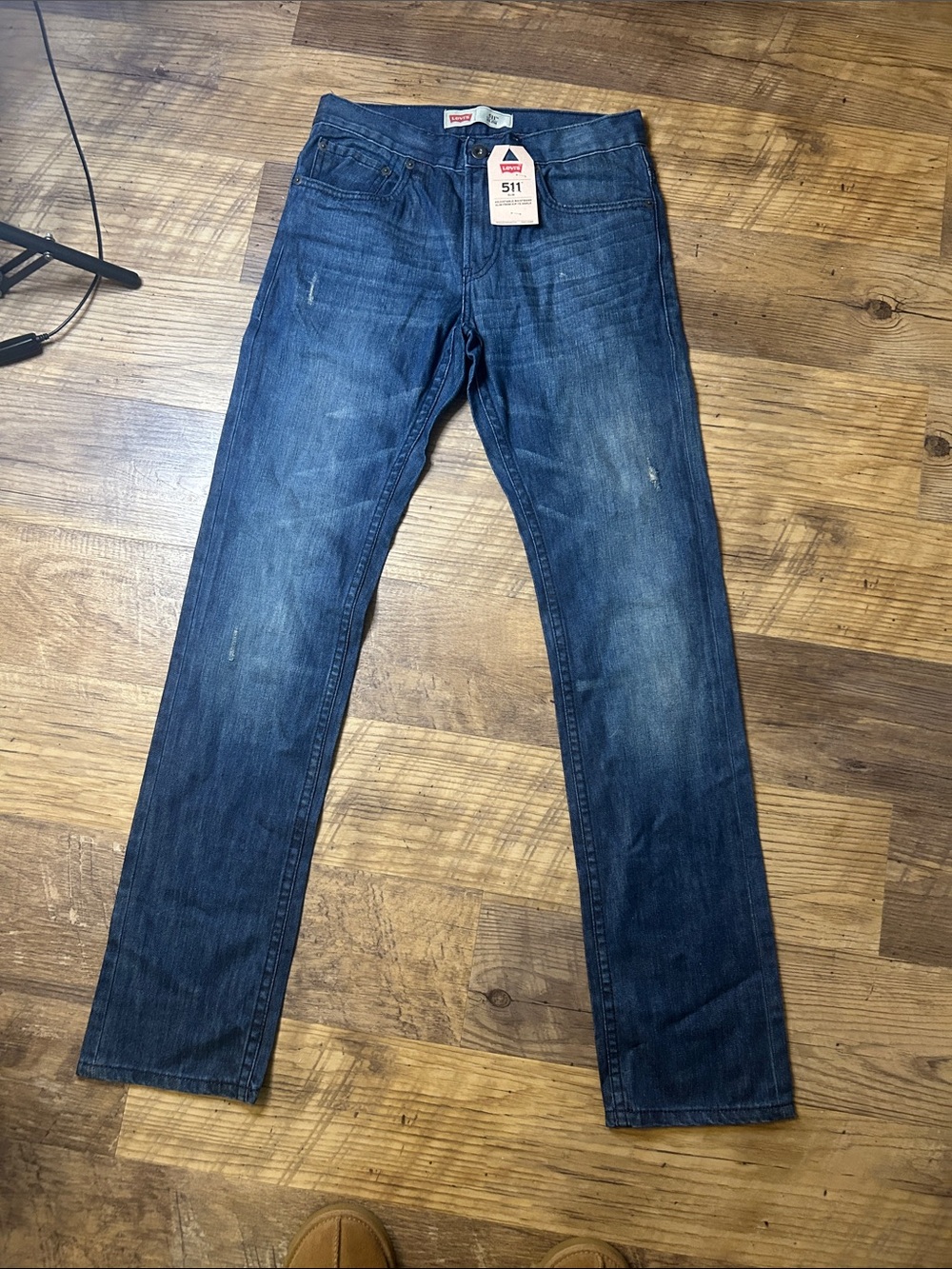 Levi's Men's Slim Straight Jeans - Dark Blue Wash